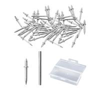 100 piezas de zócalos de doble cabeza, 1 funda de montaje, 1 caja de almacenamiento, zócalos, zócalos de doble cabeza, clavos de doble cabeza, tornillos de doble cabeza para zócalos