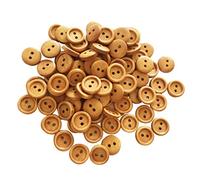 100 Piezas Decorativo Botón Hecho a Mano Botones de Madera Preciosa Hebilla para Coser - # 12, 13mm