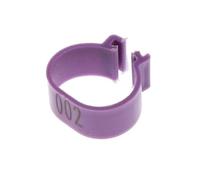 100 piezas Diámetro interior 1,6/1,8 cm Anillo a presión para patas de pollo, pato, ganso, pájaro, codorniz, aves de corral, gallina, anillo reconocimiento de aves de corral (violeta, 1,6 cm)