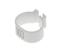 100 piezas Diámetro interior 1,6/1,8 cm Anillo a presión para patas de pollo, pato, ganso, pájaro, codorniz, aves de corral, gallina, anillo reconocimiento de aves (blanco, 1,6 cm)