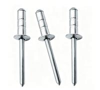 100 Piezas Doble Tambor Remaches Ciegos Aluminio y Mandril Hierro, 6x16mm | Remaches Pop de Cabeza Abovedada para Metal, Muebles, Automóviles, Barcos, Vehículos de Motor, Mecánicos