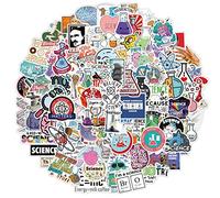 100 Piezas El laboratorio Pegatinas para Niños y Niñas,Adolescentes,Portátiles,Maleta,Bicicletas,Monopatín,Guitarra,Casco,Equipaje,Coche,Científico Impermeable Vinilo Pegatinas Decorativas