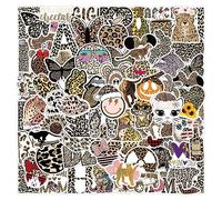 100 Piezas El leopardo Pegatinas para Niños y Niñas,Adolescentes,Portátiles,Maleta,Bicicletas,Monopatín,Guitarra,Casco,Equipaje,Coche,leopard Impermeable Vinilo Pegatinas Decorativas