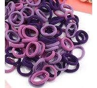 100 Piezas Elástico Pelo Gomas, Mini Bandas de Pelo, Gomas pelo Bebe, Algodón Gomas Pelo, Coletero de Niñas Colorido para coleta para Cabello Fino de Niñas y Bebés, Púrpura