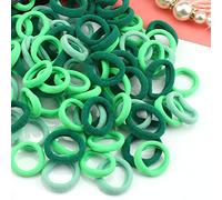 100 Piezas Elástico Pelo Gomas, Mini Bandas de Pelo, Gomas pelo Bebe, Algodón Gomas Pelo, Coletero de Niñas Colorido para coleta para Cabello Fino de Niñas y Bebés, Verde