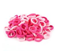 100 Piezas Elástico Pelo Gomas, Mini Bandas de Pelo, Gomas pelo Bebe, Algodón Gomas Pelo, Coletero de Niñas Colorido para coleta para Cabello Fino de Niñas y Bebés, Rosa