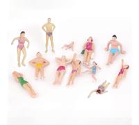 100 piezas en miniatura traje de baño, muñecas de plástico ABS para accesorios de bricolaje, piscina para decoración, jardín decoración y escenas de modelismo (A)
