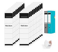 100 Piezas Etiquetas Autoadhesivas para Archivadores, 5,4x19cm/3,6x19cm Etiquetas de Repuesto para Lomo, Blanco Etique-tas Autoadhesivas para Lomo de Carpeta para Archivo y Organización Profesional