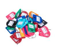 100 Piezas Etiquetas de Llavero de Colores con Anilla Partida