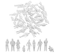 100 Piezas Figuras de Personas en Miniaturas,Figuras Miniaturas de Personas a Escala 1:100,Personas sin Pintar,Figuras Miniatura,Adecuado para mesas de Arena DIY,Escenas en Miniatura