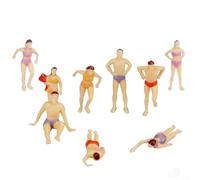 100 piezas figuras en miniatura traje de baño, muñecas de plástico ABS para accesorios de bricolaje, piscina para decoración, decoración de jardín y escenas de modelismo (C)