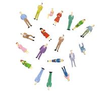 100 Piezas Figuras Juguetes Paisaje Escenografía Plástico para Modelismo Adecuados para Construcción de Trenes Escalas HO N y