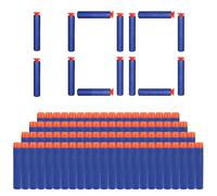 100 Piezas Foam Bullet Darts, 7.2cm Nerf Munición de Espuma, Dardos Espuma Recarga, Paquete de Balas para Niños, Proyectiles Accesorios N-Strike Elite Series