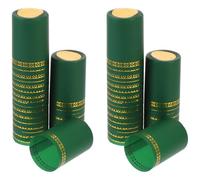 100 Piezas Funda Retráctil Verde de PVC 33 MM | Borde Redondeado y Superficie Lisa, Ajuste Sellado en Boca, Uso Doméstico y Eventos, Acabado Elegante