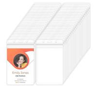 100 Piezas Funda Tarjeta Identificación,11.5x6.5 cm Acreditaciones Colgantes Vertical,Porta Credenciales Transparente,Porta Identificacion Impermeable para Exposiciones,Negocios,Oficinas,Escuelas