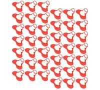 100 Piezas Gafas Antipicoteo, Plástico Rojo Reutilizable | Control de Conducta, Clip Orificio Nasal, para Granjas y Manejo de Bandadas, Uso Seguro