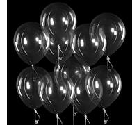 100 piezas globos transparentes, 12 pulgadas globos de látex transparente, globo de helio transparente, globos de fiesta para cumpleaños baby showers boda Día de San Valentín graduación comunión