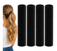 100 Piezas Gomas de Pelo Gruesas Negras, Coleteros Elásticos Sin Costuras y Sin Metal, Bandas de Cabello Suaves para Coletas, Trenzas y Moños, Accesorio Pelo Mujer Hombre Niños Escuela Oficina Deporte