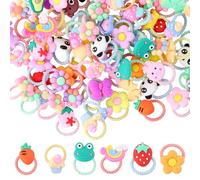 100 Piezas Gomas Pelo Bebe, Gomas de Pelo Niña, Ideales para Que Bebés, Niños Pequeños y Niñas se Aten el Pelo, Suaves y Duraderas, CóModas de Llevar