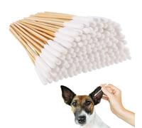 100 Piezas Hisopos De Algodón para Mascotas,Perro Hisopo de Algodón,Animal Bastoncillos Limpiadores de Algodón,Long Hisopo de Algodón Largo,Adecuado para Limpiar Orejas para Mascotas,Gatos y Perros