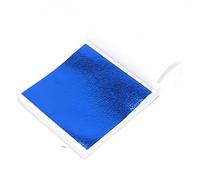 100 Piezas Hoja De Oro Colorida Hoja De Oro,Hojas De Oro Y Hojas De Metal,Hoja De Oro Multicolor Hoja De Imitación Metal Dorada Para Muebles Decoración De Uñas,Pastelería (azul)
