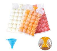 (100 piezas) Ice Cube Bolsas desechables, con embudo de silicona, para uso único, bolsas de hielo, herramienta de bebida de verano