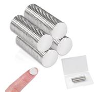 100 Piezas Imanes Pequeños Redondos,10 mm x 1 mm Imanes Neodimio Pequeños, Imanes Neodimio Planos, Imanes Neodimio Potentes, Imanes Neodimio, Mini Imanes Redondos Planas para Hogar, Oficina