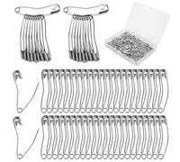 100 Piezas Imperdibles Curvos, 3,2 cm Imperdibles de Costura Alfileres Curvos para Hilvanar Alfileres para Acolchar Doblados para Manualidades Acolchar Tejer Coser (Plata)