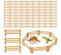 100 Piezas Juguete de Valla de Caballo, Mini Cerca de Granja para Niños, Accesorios de Valla Miniatura Esgrima, Mini PláStico Jardín Valla Suministros para Decoración Bricolaje