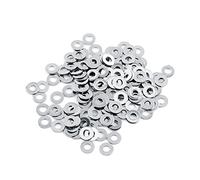 100 Piezas Kit Arandelas Planas Acero Inoxidable 304 Surtido para Reparación Tornillos Uso Doméstico Tienda (M3*7 * 0.5)