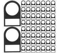 100 Piezas Letrero de Botón Pulsador de Plástico Negro | Alta Visibilidad en Colores Contrastantes, Montaje sin Esfuerzo, para Operadores y Electricistas en Gabinetes Públicos
