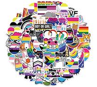 100 Piezas LGBT Pegatinas para Niños y Niñas,Adolescentes, Portátiles,Maleta,Bicicletas,Monopatín,Guitarra,Casco,Equipaje,Coche,Gay Pride Bisexuales Impermeable Vinilo Pegatinas Decorativas