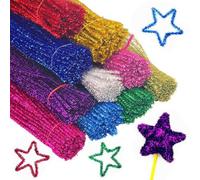 100 Piezas Limpiapipas,Limpia Pipas para Manualidades,Limpiapipas Manualidades,Limpia Pipas,Alambre de Chenilla Colores,para Manualidades y Decoraciones DIY,30cm x 6mm,9 Colores