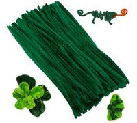 100 Piezas limpiapipas verde oscuro manualidades Pipas de Chenilla