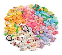 100 Piezas Lindos Abalorios de Resina, Slime Charms, Abalorio de uñas 3D para Hacer Manualidades, Bricolaje, Funda de Teléfono, Joyería para el Cabello, Tarjetas, Scrapbooking, Estilo Aleatorio