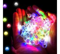 100 Piezas Luces para Globos LED, Mini LED Bombillas Luz, Luces de Globo Redondas, Flash Luces de Decoración Linterna, para el Hogar Boda Cumpleaños Año Nuevo Halloween Fiesta de Navidad Decoración