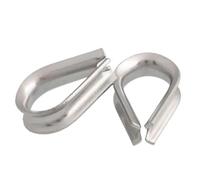 100 piezas M2 a M8 304 Cable de acero inoxidable alambre Manga protectora Guardacabos Aparejo Pollo Corazón Anillo Fijación Para Cable Acero(M3)