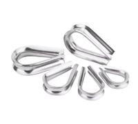 100 piezas M2 a M8 304 Cable de acero inoxidable alambre Manga protectora Guardacabos Aparejo Pollo Corazón Anillo Fijación Para Cable Acero(M2)