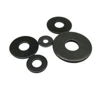 100 piezas M3 M4 M5 M6 M8 de acero grado negro, tamaño grande, arandela plana más ancha, junta lisa Para Cerraduras(100pcs M4x12x1mm)