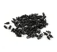 100 Piezas M3 Separador Macho Hembra M3 Nylon PCB Espaciador Tornillos Cilíndricos Hexagonales Kit Surtido 8mm + 6mm (Negro)