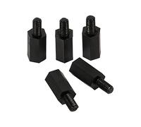 100 Piezas M3 Separador Macho Hembra M3 Nylon PCB Espaciador Tornillos Cilíndricos Hexagonales Kit Surtido 10mm + 6mm (Negro)