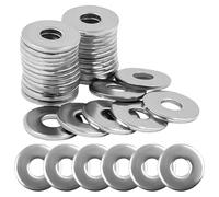 100 Piezas M5 Arandelas Metalicas, Duradero 304 Acero Inoxidable Arandelas Planas, Arandela de Resorte para Tornillos Pernos, Juego de Anillo Plano para Decoración del Hogar Reparación de Fábricas