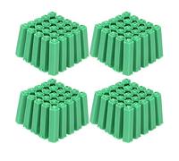 100 piezas M6 anclajes de enchufe de pared de expansión de plástico tubos de fijación verdes de alta resistencia para montaje de muebles del hogar e instalación de decoración de
