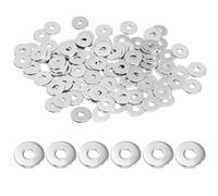 100 Piezas M6 x 18mm Arandela Plana, 304 Arandelas de Acero Inoxidable, M6 Arandela de Metal de Reparación para Tornillos Tuercas Perno