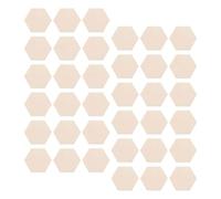 100 Piezas Madera de Basswood Hexagonal, Lisa Acabado | Tableros Hexagonales, Uso para Pintura, Tallado y Docencia, Adecuado para Regalos y Prácticas Creativas