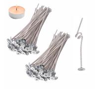 100 Piezas Mechas de Velas Mechas Enceradas para Velas Duradero Mecha de Algodón Orgánico para Velas Mechas para Fabricación de Velas DIY(15cm)