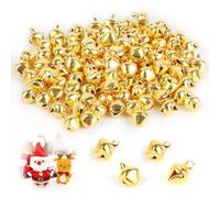 100 Piezas Mini Campanas Dorado Cascabeles,Decoración de Collares para Mascotas, Decoración de Festivales Árbol de Navidad o Corona