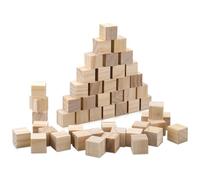 100 piezas Mini Cubos de Madera, bloques de madera sin pintar de 2x2x2cm, cubo cuadrado de madera, decoración natural para bricolaje, pintura, manualidades, decoración, sellos, números