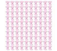 100 Piezas Mini Lazos Rosas, Lazos de Cinta de Producción de Bricolaje, No Es Fácil de Deformar Y Desvanecer Lazos de Aspecto Lindo para Cumpleaños, Bodas, Baby Showers