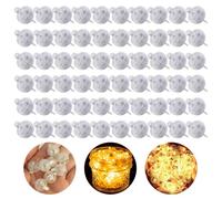 100 piezas Mini LED Globos Luces, Redondo, Lámpara de Globo, Reutilizable Impermeable LED para Globos para Navidad, Cumpleaños, Boda, Decoración de Fiestas de Halloween (Blanco Cálido)